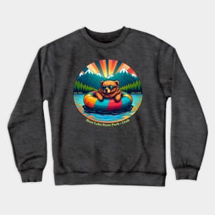 Bear Lake State Park, Utah, Animals Wearing Sunglasses Souvenir Crewneck Sweatshirt